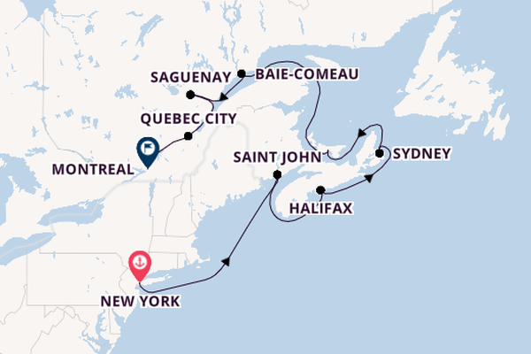 East Coast USA from New York with the Seven Seas Splendor