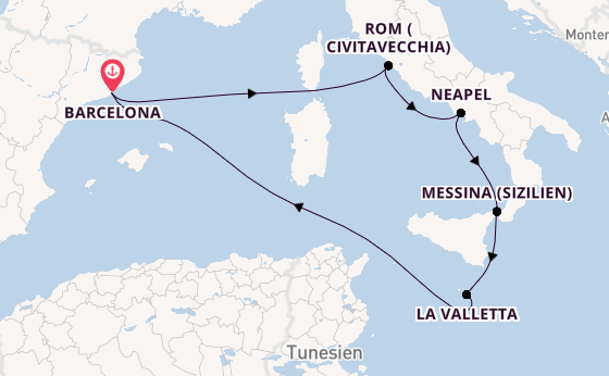 Westliches Mittelmeer ab Barcelona, Spanien auf der Celebrity Equinox