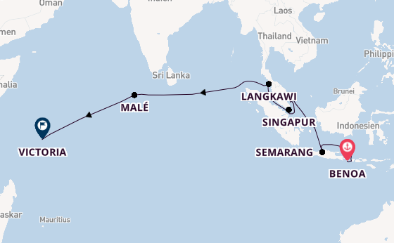 Südostasien ab Bali (Benoa), Indonesien auf der Amadea