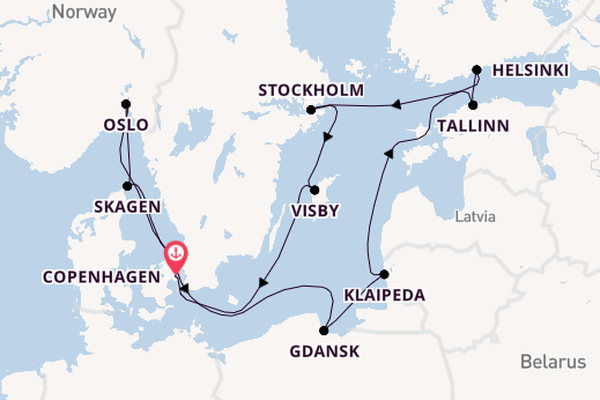Norway from Copenhagen, Denmark with the Regal Princess