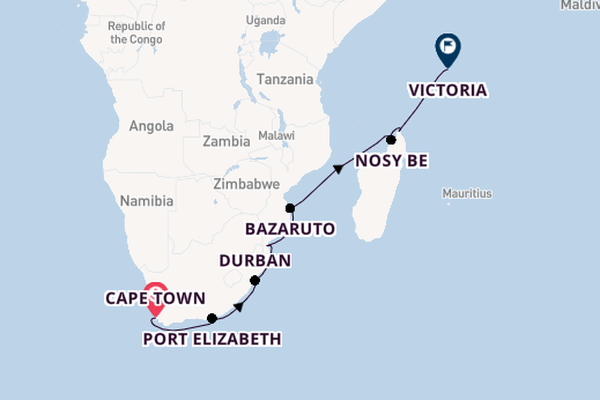Africa from Cape Town, South Africa with the EUROPA