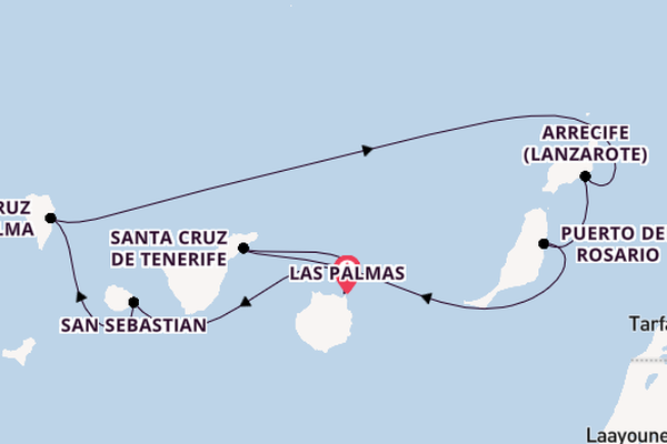 Kanarische Inseln ab Las Palmas, Gran Canaria auf AIDAstella