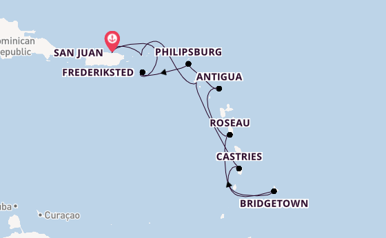 Caribbean from San Juan, Puerto Rico with the Viking Sky