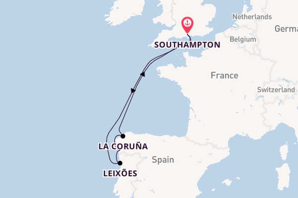 England from Southampton, England with the Queen Victoria