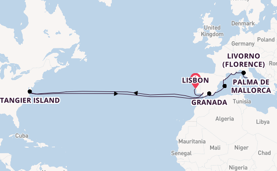 Transatlantic from Lisbon, Portugal with the Viking Jupiter