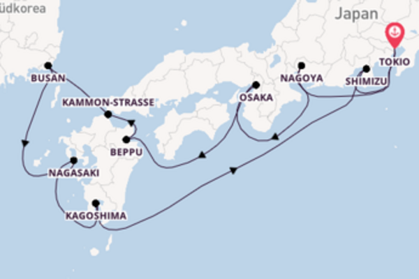Beeindruckende Reise über Beppu in 11 Tagen