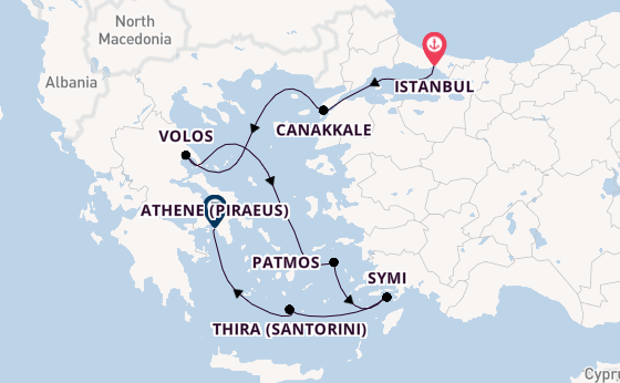 Oostelijke Middellandse Zee vanaf Istanbul, Turkije met de Seabourn Ovation