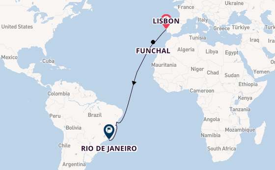 Transatlantic from Lisbon, Portugal with the MSC Musica