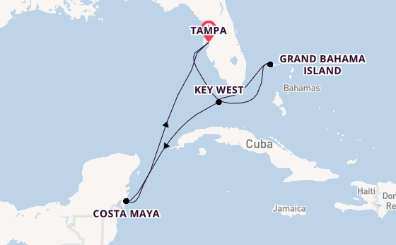 Caribbean from Tampa, Florida, USA with the Celebrity Constellation