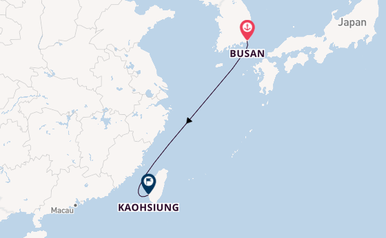 Oost-Azië vanaf Busan, Zuid-Korea met de Costa Serena