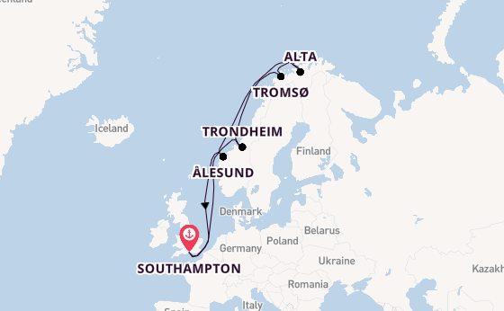 Norway from Southampton, England with the Majestic Princess