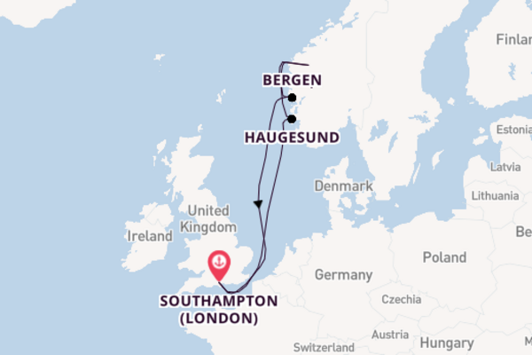 Norway from Southampton, England with the Celebrity Apex