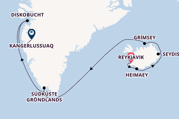 Arktis ab Reykjavik, Island auf der HANSEATIC inspiration