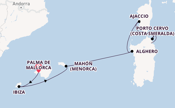Westliches Mittelmeer ab Palma de Mallorca, Spanien auf der SEA CLOUD SPIRIT
