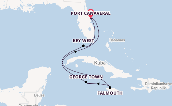 Westliche Karibik ab Port Canaveral, USA auf der Celebrity Apex