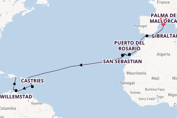 Caribbean vanaf Palma de Mallorca met AIDAblu