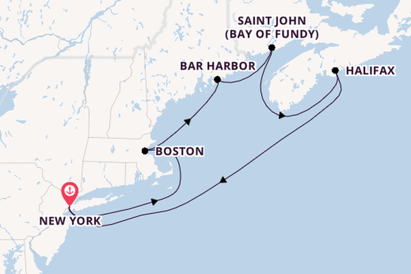 Amerikaanse Oostkust vanaf New York, Verenigde Staten met de Norwegian Getaway