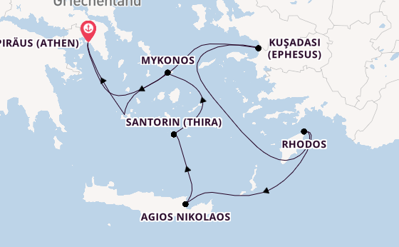Östliches Mittelmeer ab Deutschland auf der Celestyal Journey