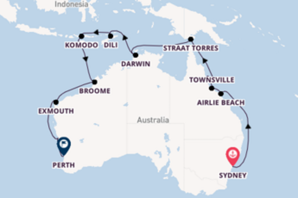 22-daagse cruise vanaf Sydney