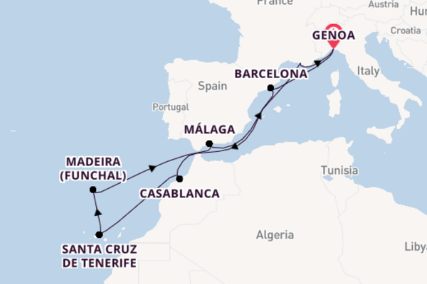 12 day journey from Genoa