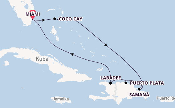 Karibik ab Miami auf der Allure of the Seas