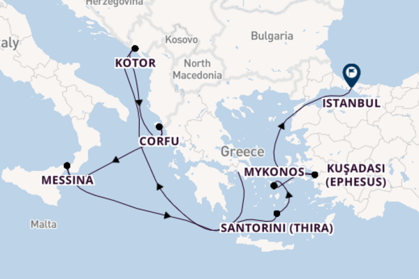 Eastern Mediterranean From Athens with the Sun Princess