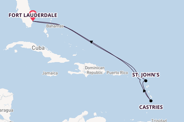 Caribbean vanaf Fort Lauderdale, Verenigde Staten met de Celebrity Eclipse