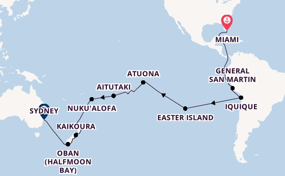 Transpacific from Miami, Florida with the Seabourn Quest