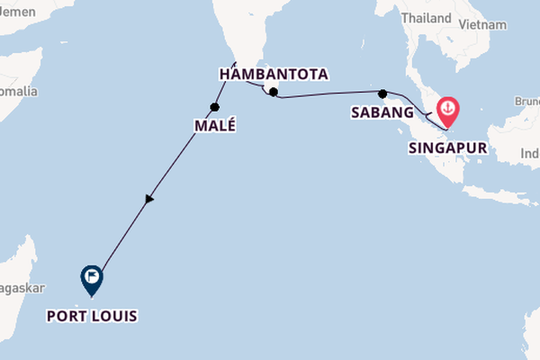 Südostasien ab Singapur, Singapur auf der Azamara Onward