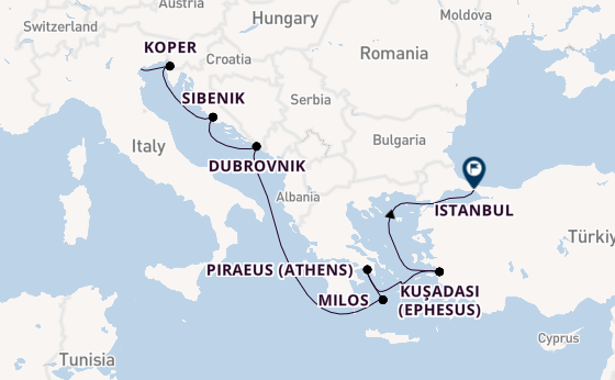 Eastern Mediterranean from Venice, Italy with the Seven Seas Explorer