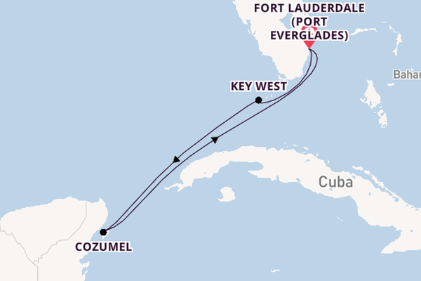 Western Caribbean from Fort Lauderdale (Port Everglades), Florida with the Celebrity Apex