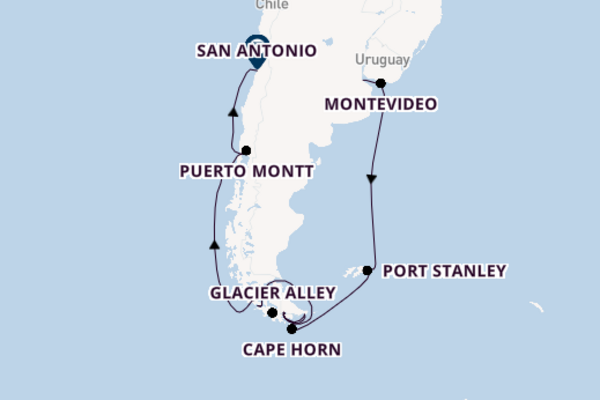 South America from Buenos Aires, Argentina with the Oosterdam