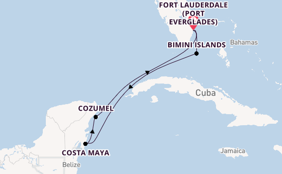 Caribbean from Fort Lauderdale (Port Everglades), Florida, USA with the Celebrity Xcel