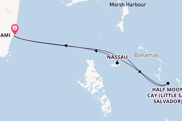 Caribbean from Miami, Florida, USA with the Carnival Legend