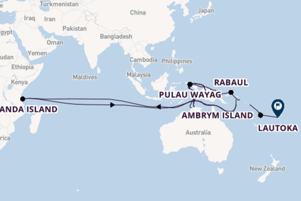 Indonesia from Darwin, Australia with the Silver Cloud