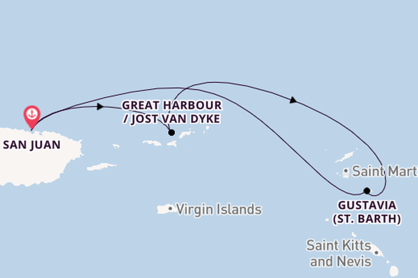 Eastern Caribbean from San Juan, Puerto Rico with the Ilma