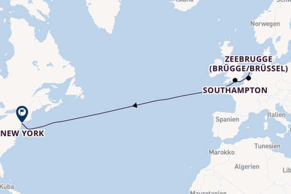 Transatlantik ab Hamburg, Deutschland auf der Queen Mary 2
