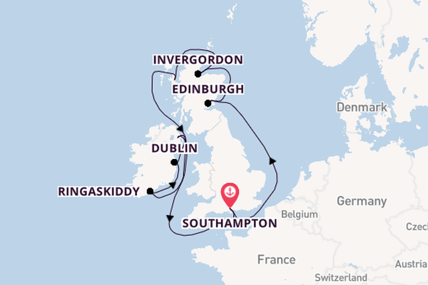 United Kingdom from Southampton, England with the Norwegian Star