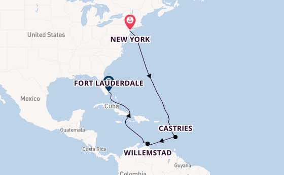 Caribbean vanaf New York, Verenigde Staten met de Majestic Princess