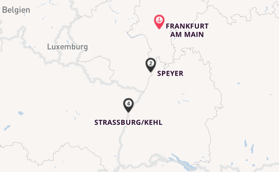 Rhein ab Frankfurt am Main, Deutschland auf der Andrea