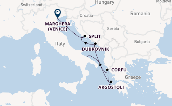 Mediterranean from Bari, Italy with the Costa Deliziosa