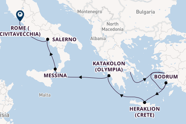 Mediterranean from Piraeus (Athens), Greece with the Allura