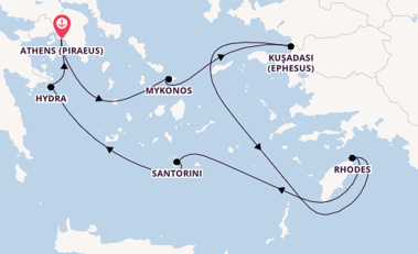 Eastern Mediterranean from Athens (Piraeus), Greece with the Celebrity Infinity