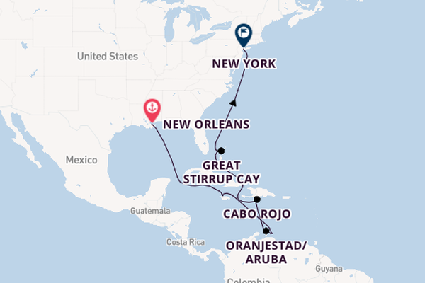 Caribbean from New Orleans, Louisiana, USA with the Norwegian Getaway