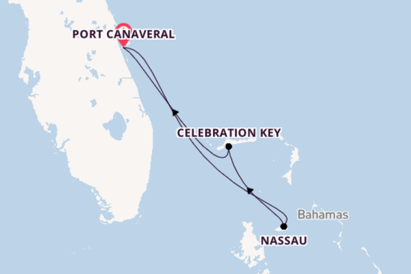 Caribbean from Port Canaveral, Florida, USA with the Carnival Glory