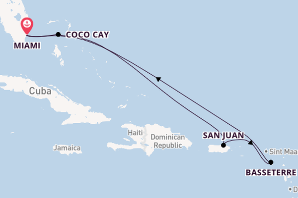 Caribbean from Miami, Florida with the Allure of the Seas