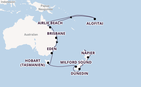 Australien und Neuseeland ab Cairns, Australien auf der Azamara Pursuit
