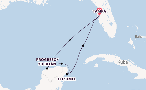 Westliche Karibik ab Tampa, Florida, USA auf der Radiance of the Seas