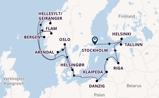 Norwegen ab Kopenhagen, Dänemark auf der Silver Nova