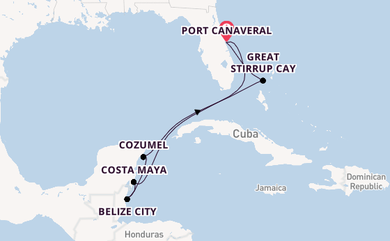 Caribbean from Port Canaveral, Florida, USA with the Norwegian Epic